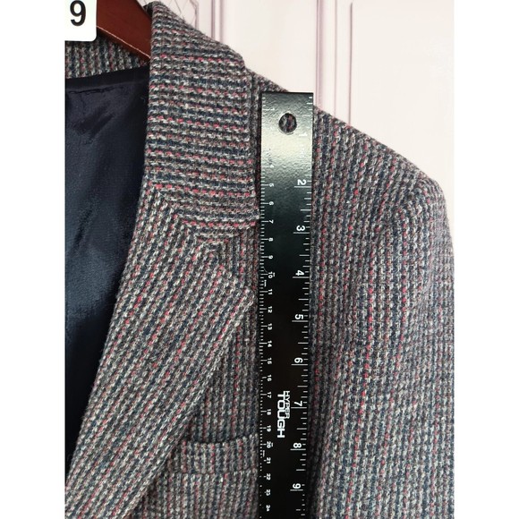 VTG EC Cross County‎ Fashions Womens 100% Pure Wool Blazer SZ 12 Navy Blue Lined - Picture 12 of 16